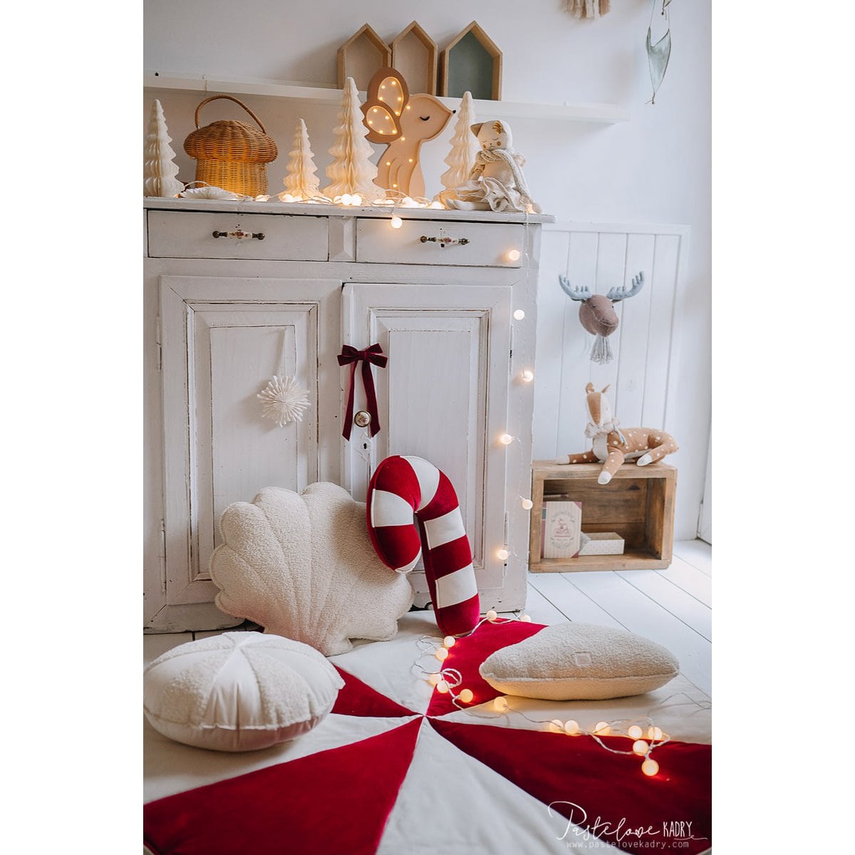 Moi Mili Fluffy Boucle Wolkenkussen "Witte teddy" foto 6