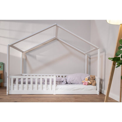 tiSsi Vloerbed / huisbed Enno 90x200 cm Beech White incl. Opt. Dak foto 4