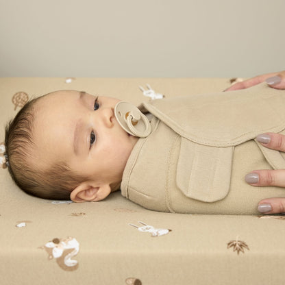 Meyco Baby Inbakerdoek gevoerd Sand foto 4