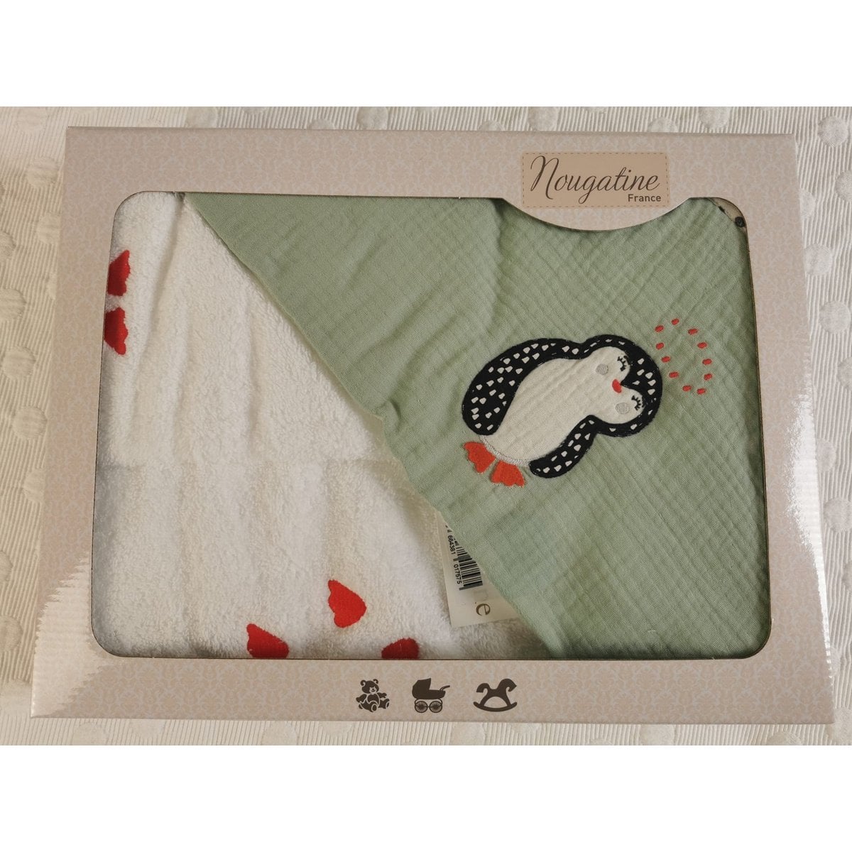 Maison Nougatine Groene Pinguïn Badjas foto 5