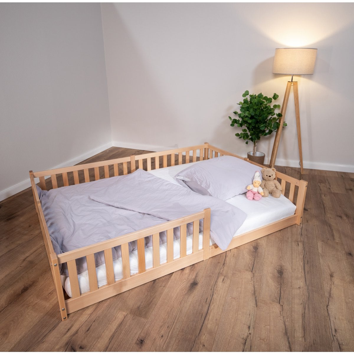 tiSsi Vloerbed / huisbed Enno 90x200 cm Beech Nature incl. Opt. Dak foto 5