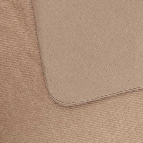 Witlof for Kids Tuck-inn deken wieg 40x80cm velvet rib Urban Taupe foto 4