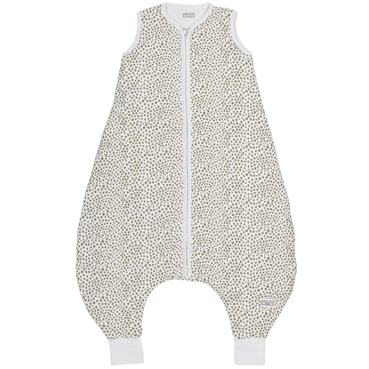 Meyco Baby Slaapzak jumper gevoerd interlock jersey Cheetah Taupe