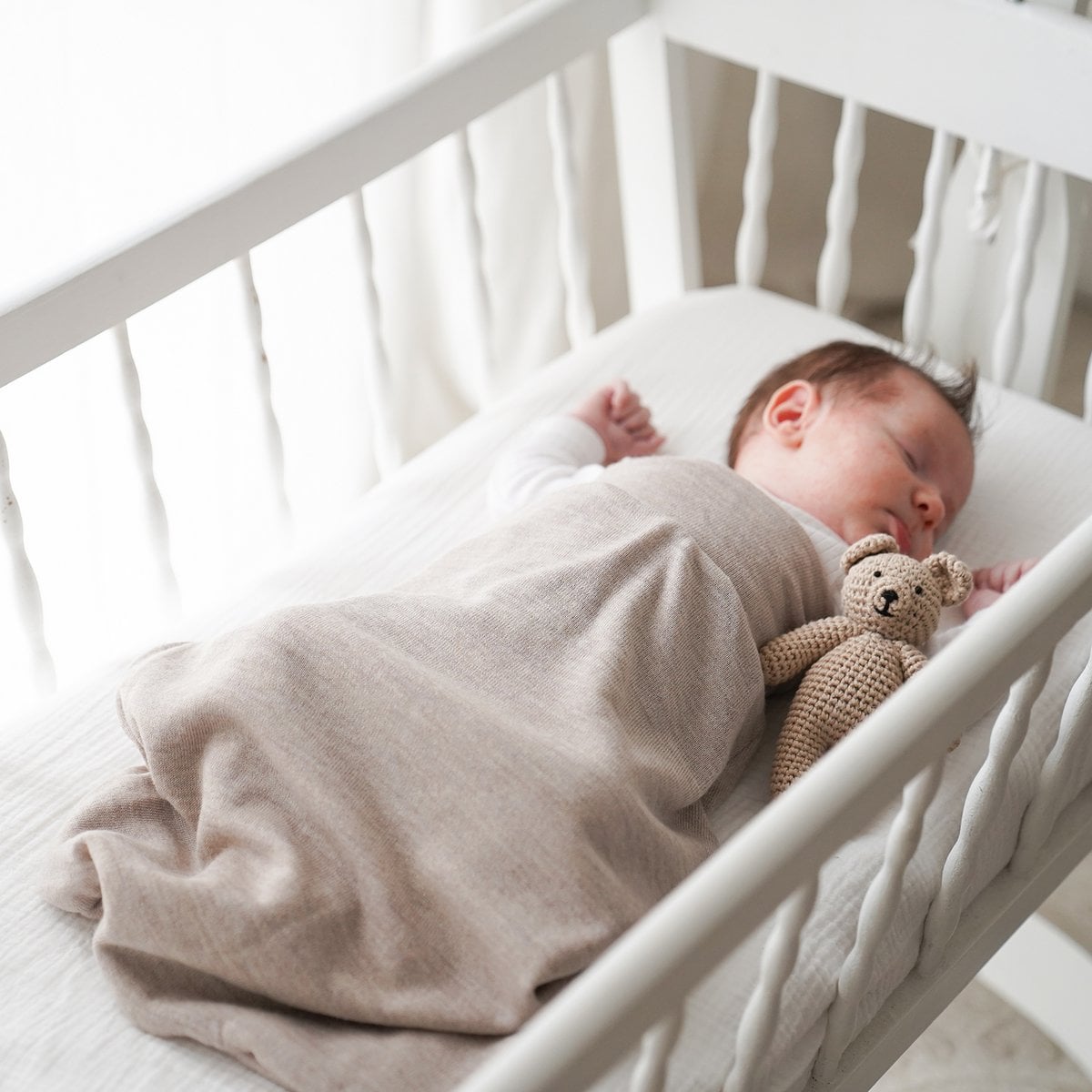 Maylily Merino babyslaapzak - taupe foto 3