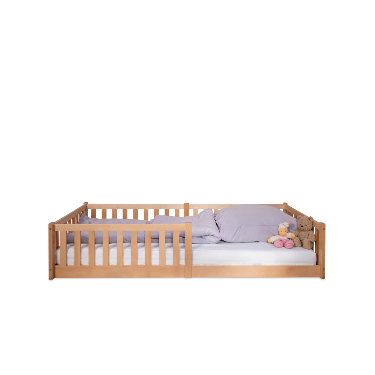 tiSsi Vloerbed / huisbed Enno 90x200 cm Beech Nature incl. Opt. Dak foto 2