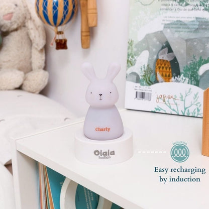 Olala Boutique Nachtlampje - Lapin Charly - inductie opladen - wit foto 2