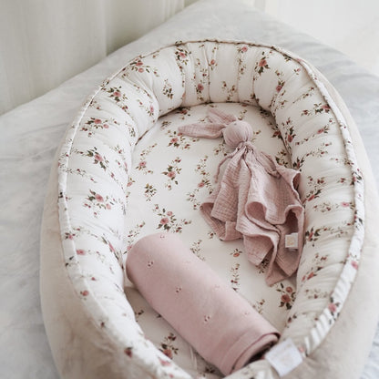 Maylily Bamboe babynest - Stenen roze - beige foto 3