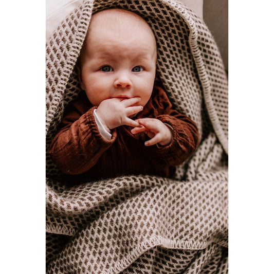 Pure Baby Love Ledikantdeken wol - brown