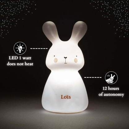 Olala Boutique Nachtlampje - Rabbit Loïs - werkt op batterijen - wit foto 2