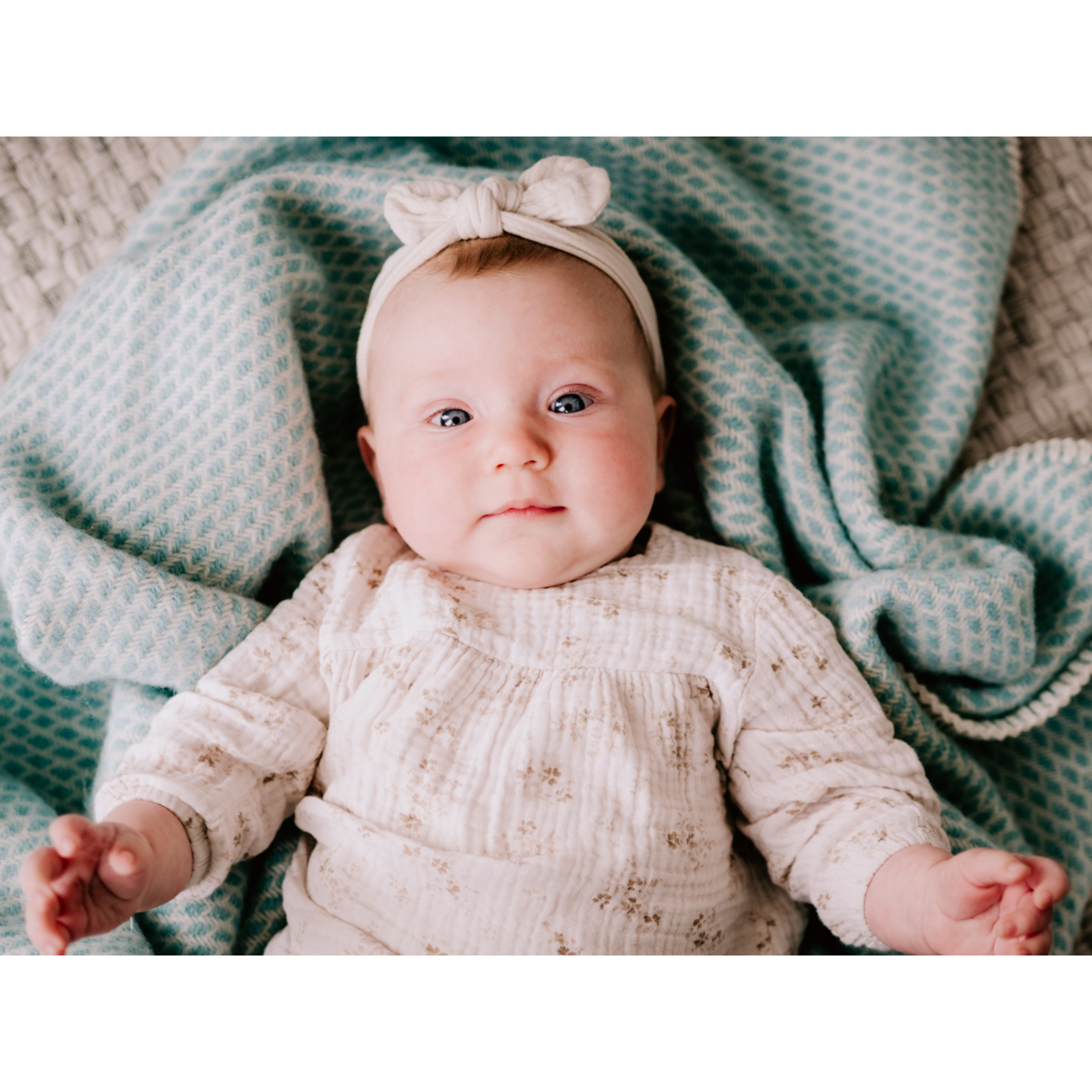 Pure Baby Love Ledikantdeken wol - Mint foto 4