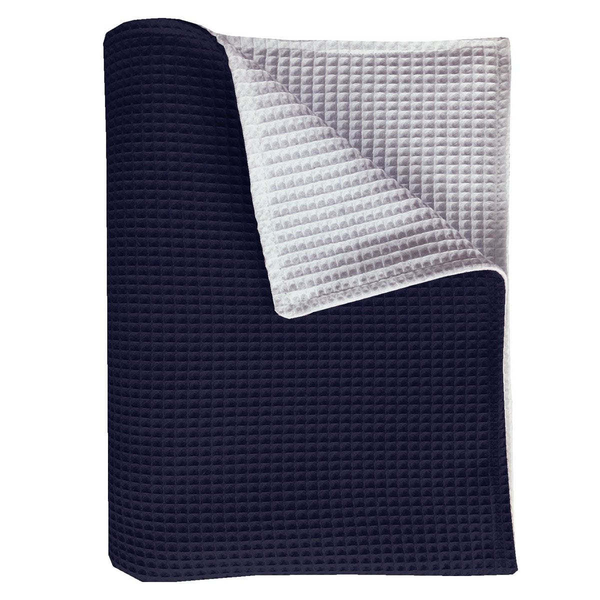 BINK Bedding Ledikantdeken Pique dubbelzijdig marine/wit 100x150