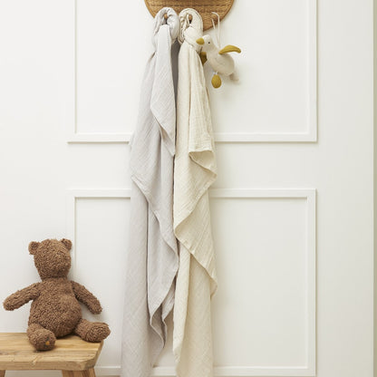 Meyco Baby Hydrofiele doeken pre-washed Soft Sand/Greige foto 2