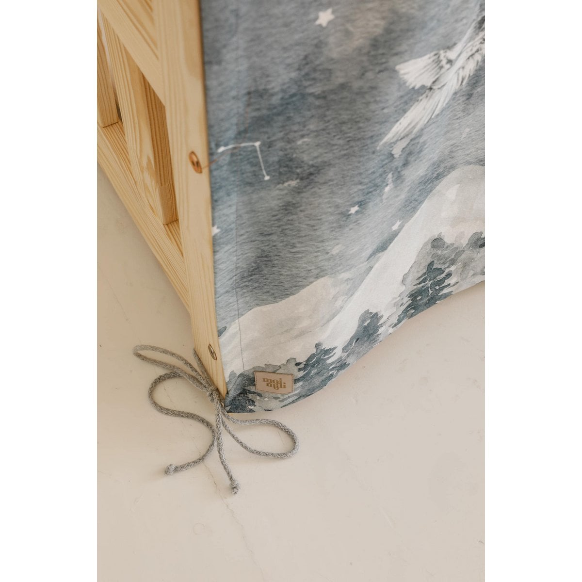 Moi Mili Luifel boven bed in de vorm van een huis "Nachtelijke hemel", babywieghuis, decoratie voor jongenskamer, gepersonaliseerde babyhuizen baldakijn foto 4