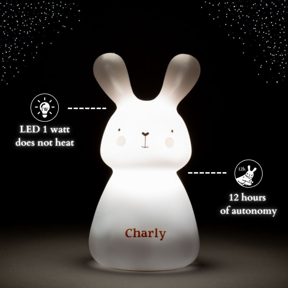 Olala Boutique Nachtlampje - Lapin Charly - inductie opladen - wit foto 3