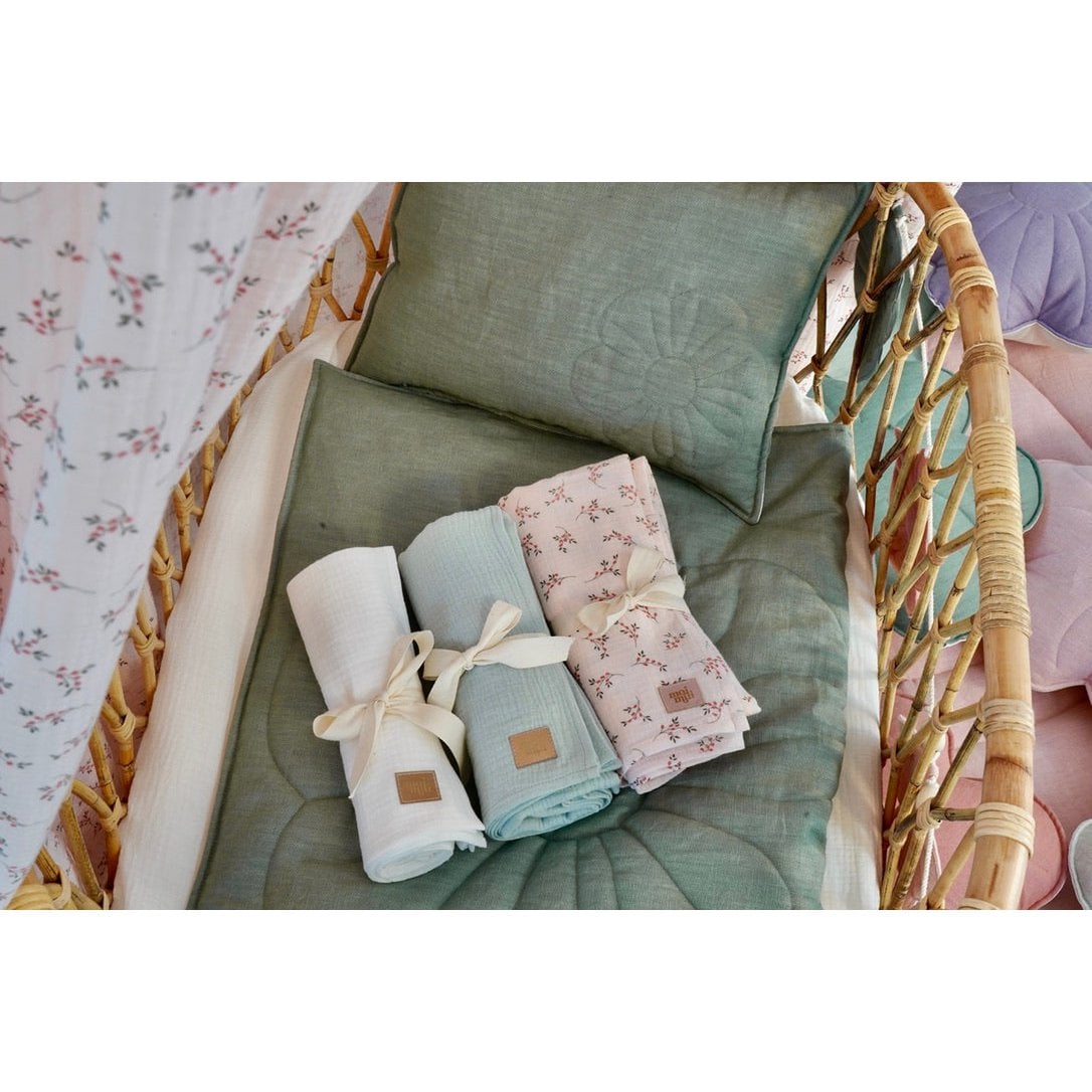 Moi Mili Mousseline baby swaddle deken "Cream" foto 3
