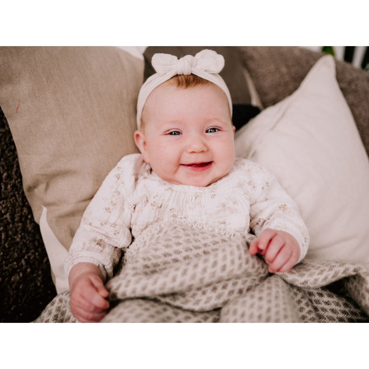 Pure Baby Love Ledikantdeken wol - Taupe foto 3