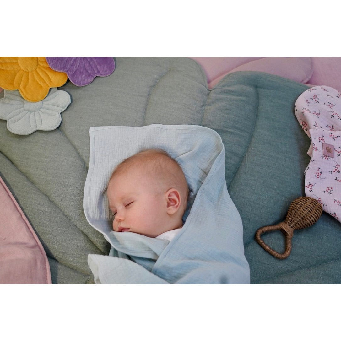 Moi Mili Mousseline baby swaddle deken "Mint" foto 5