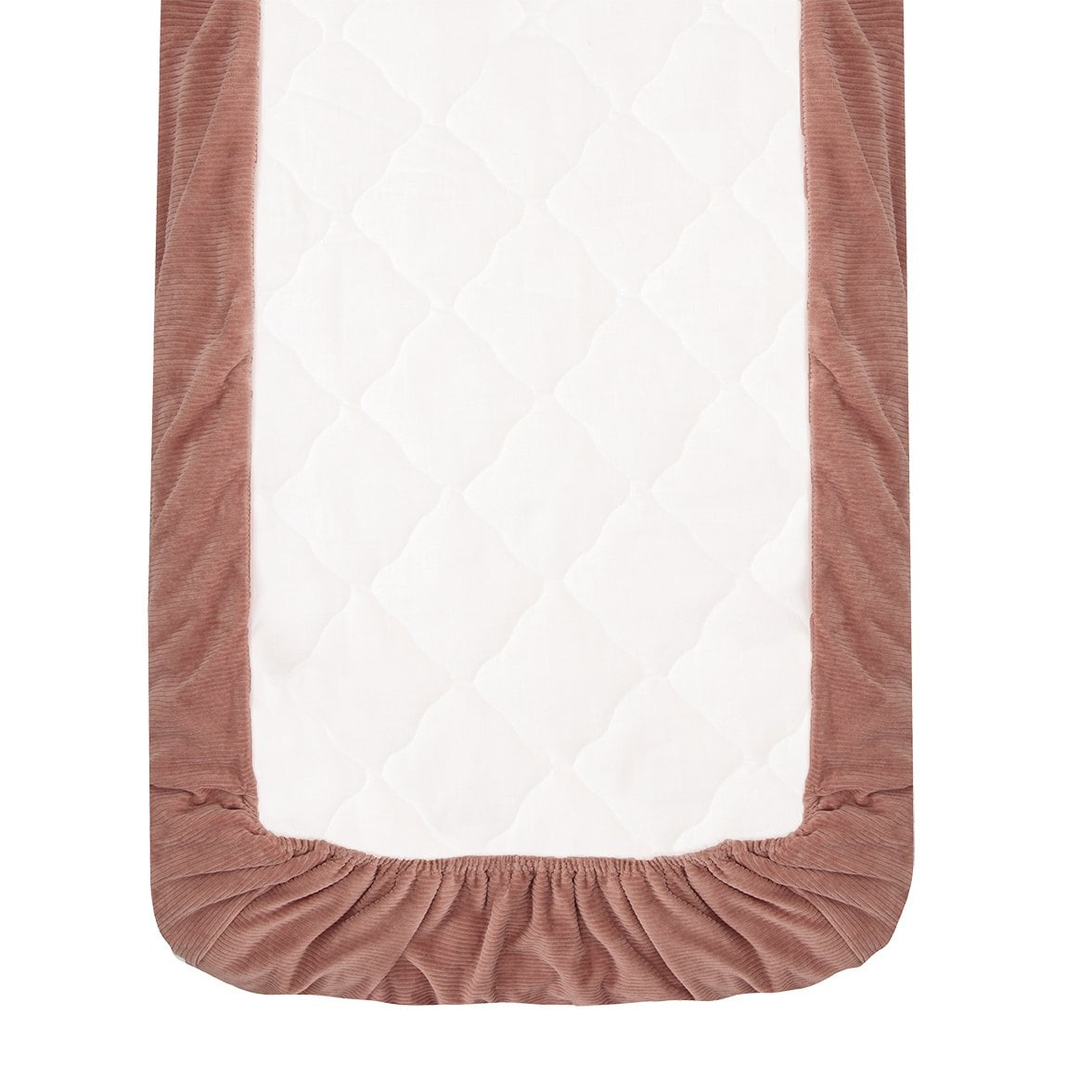 Witlof for Kids Tuck-inn deken wieg 40x80cm velvet rib Dusty Pink foto 3