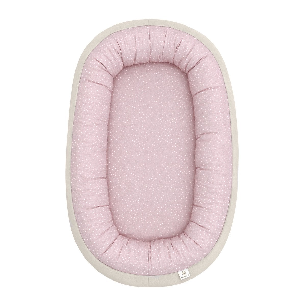 Maylily Bamboe babynest - Stenen roze - beige