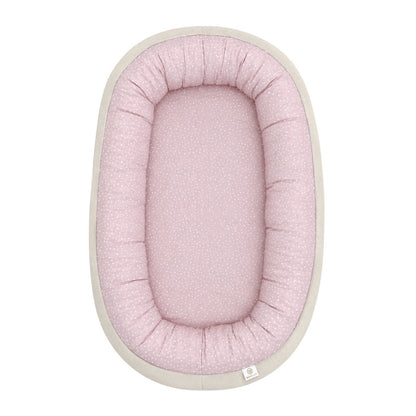 Maylily Bamboe babynest - Stenen roze - beige