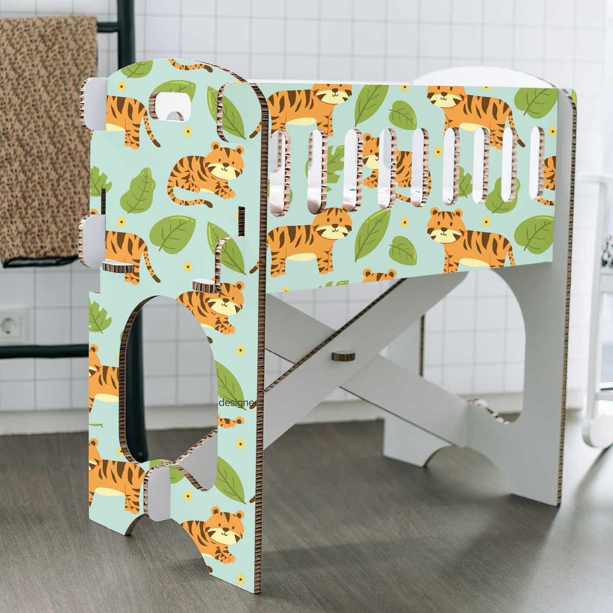 KarTent Babybedje - Papercrib Tiger Blue foto 2