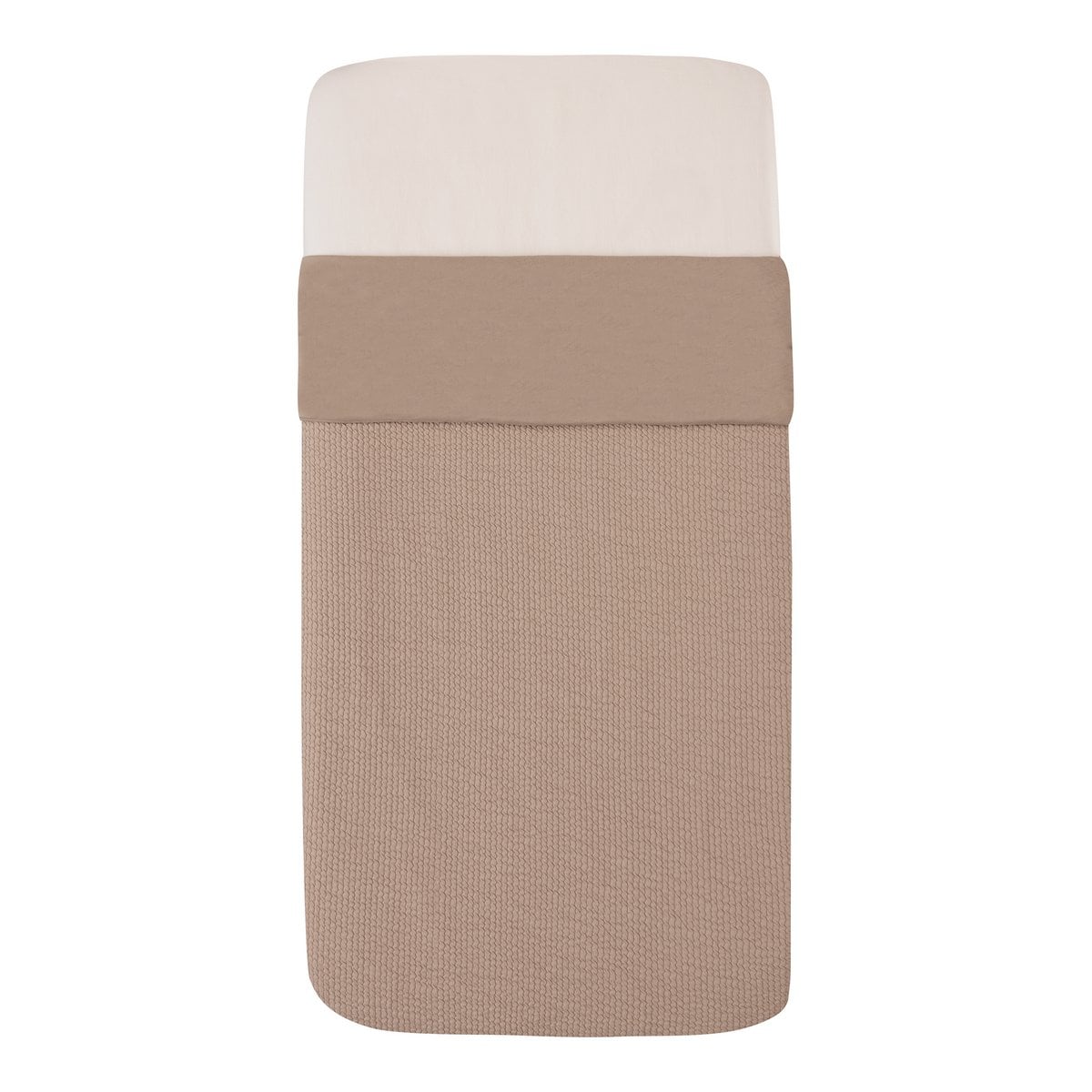Witlof for Kids Tuck-inn deken wieg 40x80cm waves Urban Taupe