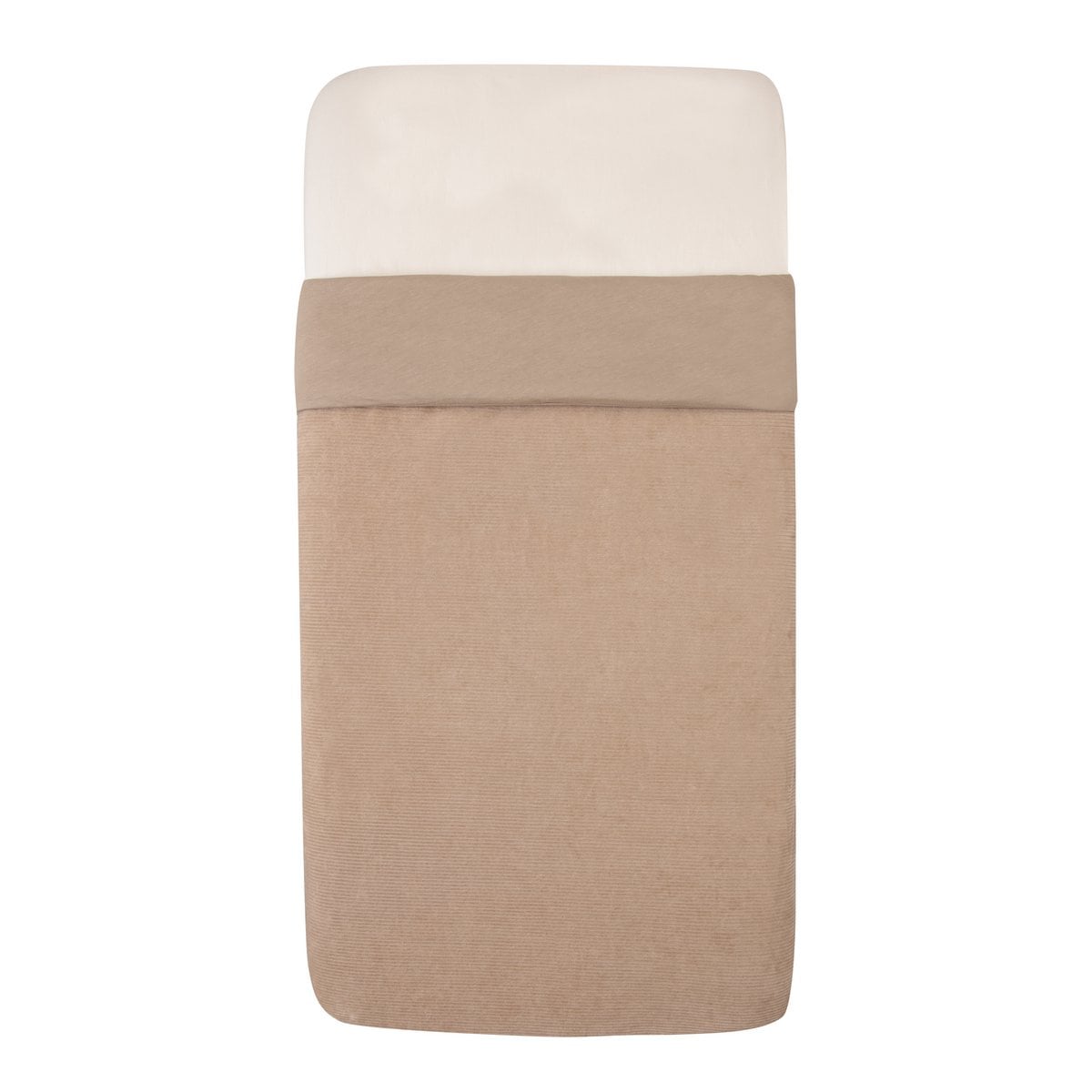 Witlof for Kids Tuck-inn deken wieg 40x80cm velvet rib Urban Taupe