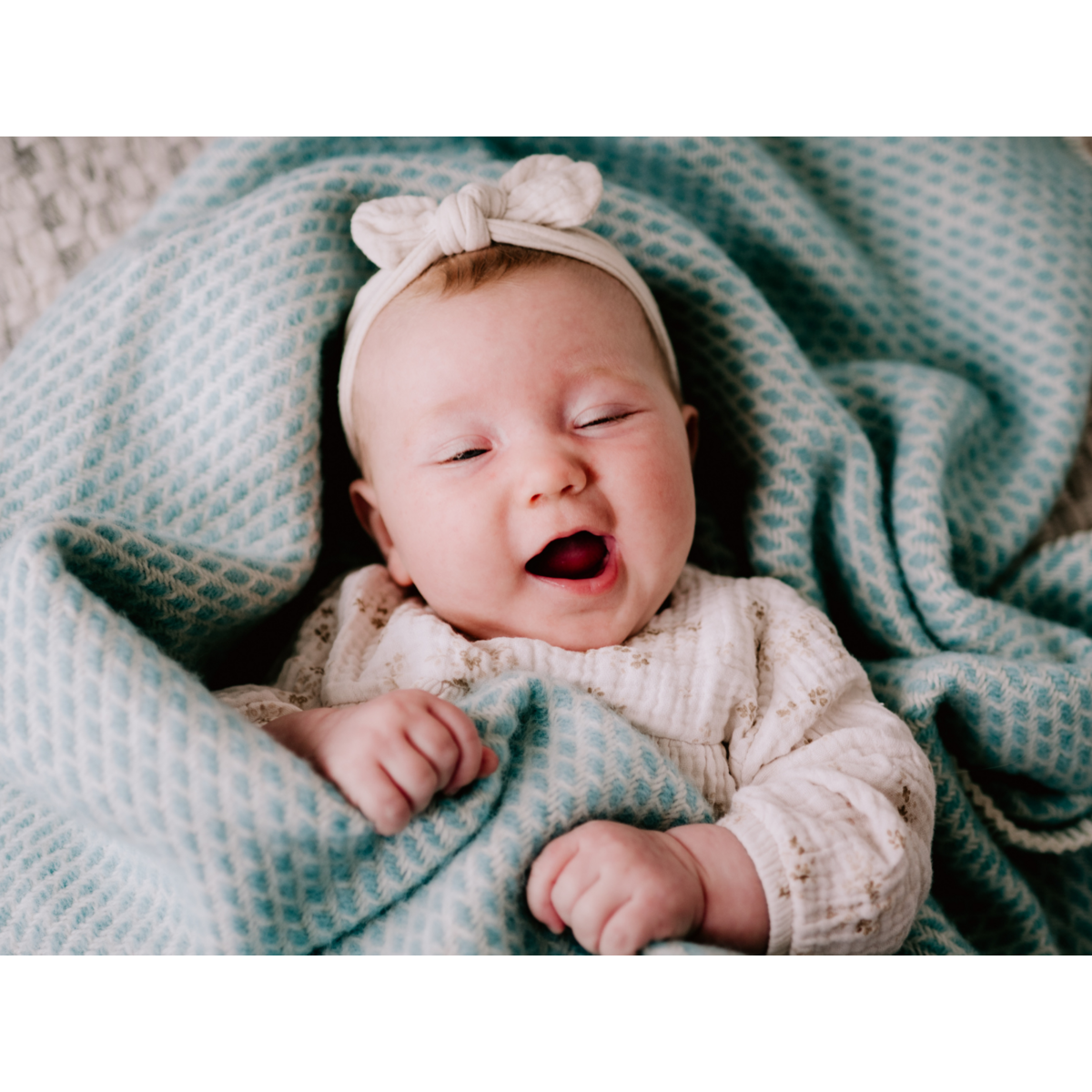 Pure Baby Love Ledikantdeken wol - Mint foto 2