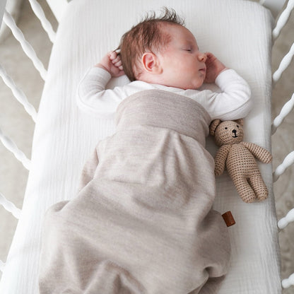 Maylily Merino babyslaapzak - taupe foto 6