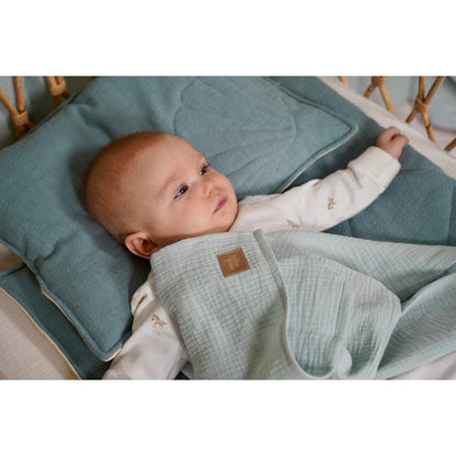 Moi Mili Mousseline baby swaddle deken "Mint" foto 4