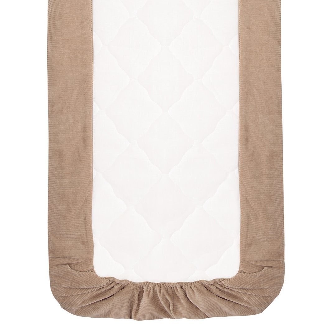 Witlof for Kids Tuck-inn deken wieg 40x80cm velvet rib Urban Taupe foto 2