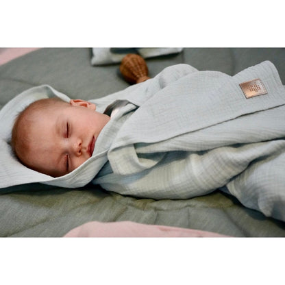 Moi Mili Mousseline baby swaddle deken "Mint" foto 6