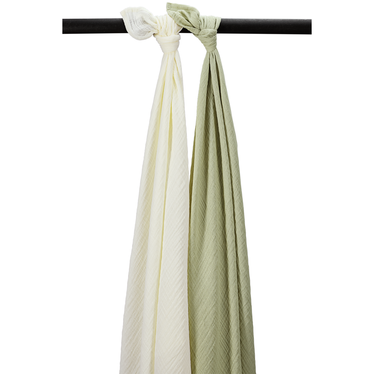 Meyco Baby Hydrofiele doeken pre-washed Natural/Soft Olive