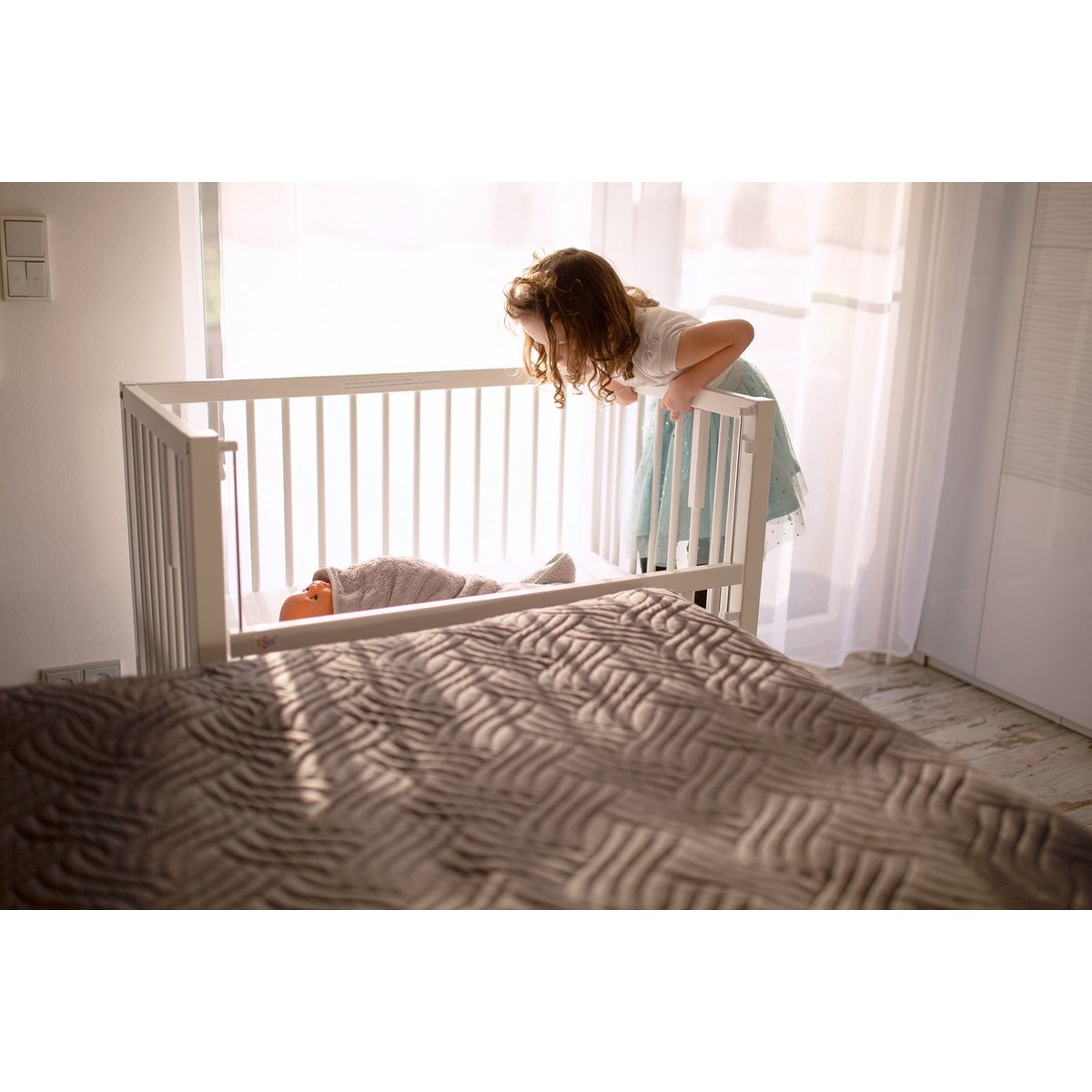 tiSsi MAXI BOXSPRING zijbed wit 90x50 cm foto 5