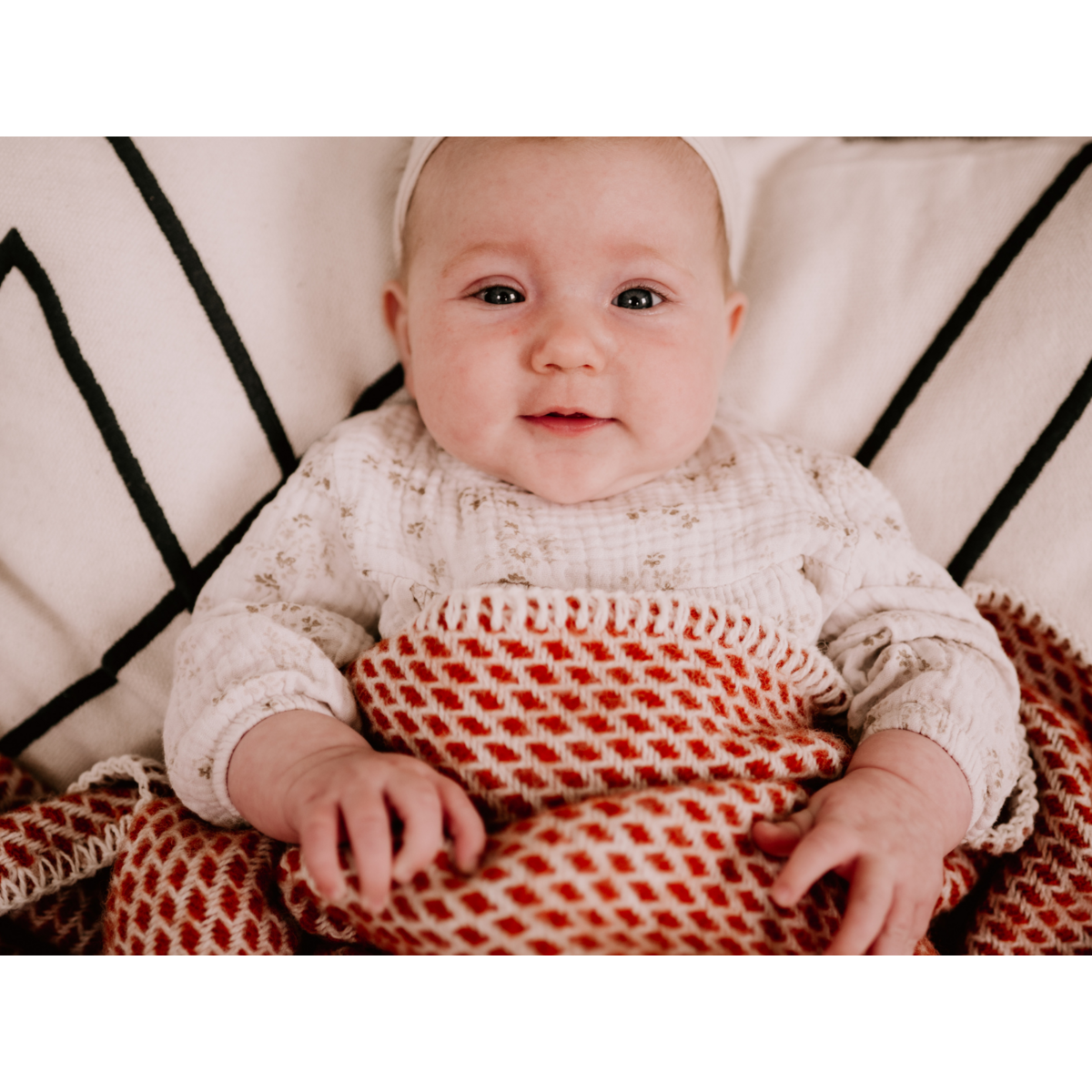 Pure Baby Love Ledikantdeken wol - Terracotta foto 3