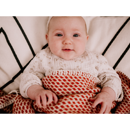 Pure Baby Love Ledikantdeken wol - Terracotta foto 3