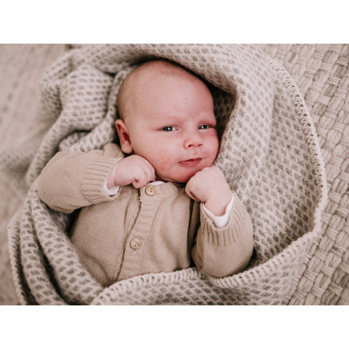 Pure Baby Love Ledikantdeken wol - Grijs foto 3