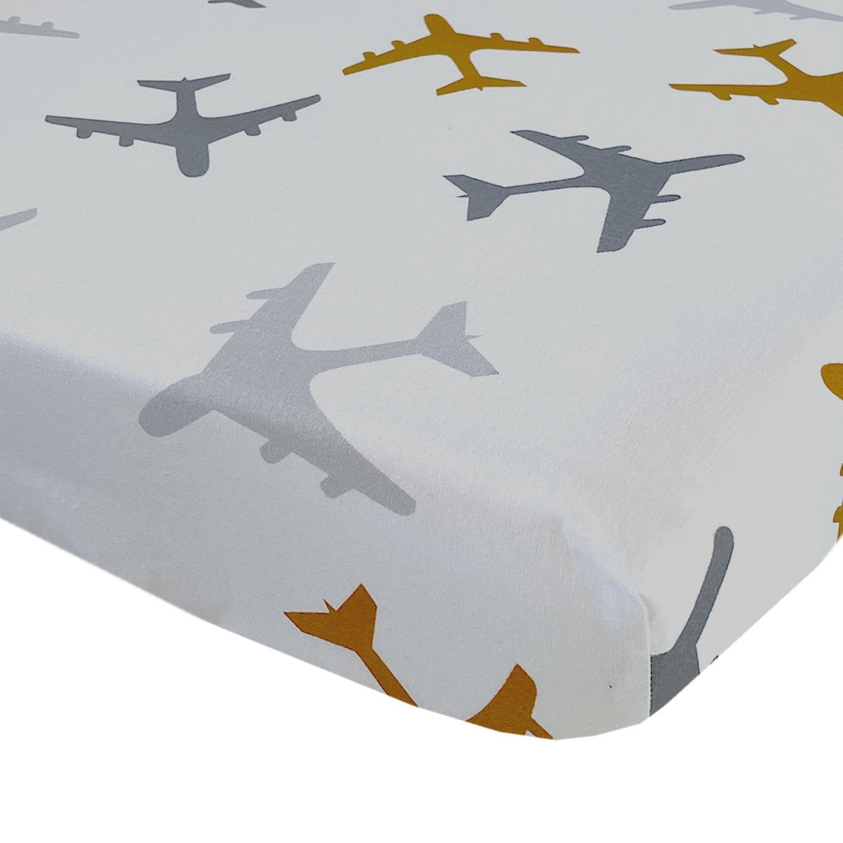 BINK Bedding Hoeslaken Planes oker 70x150