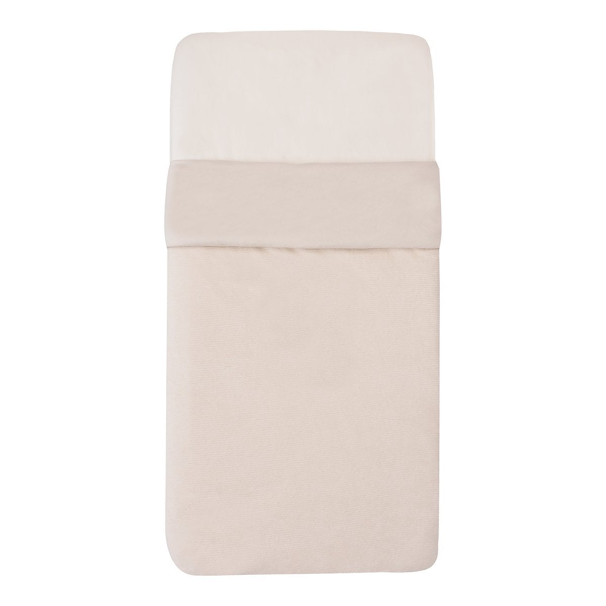 Witlof for Kids Tuck-inn deken wieg 40x80cm velvet rib Soft Sand