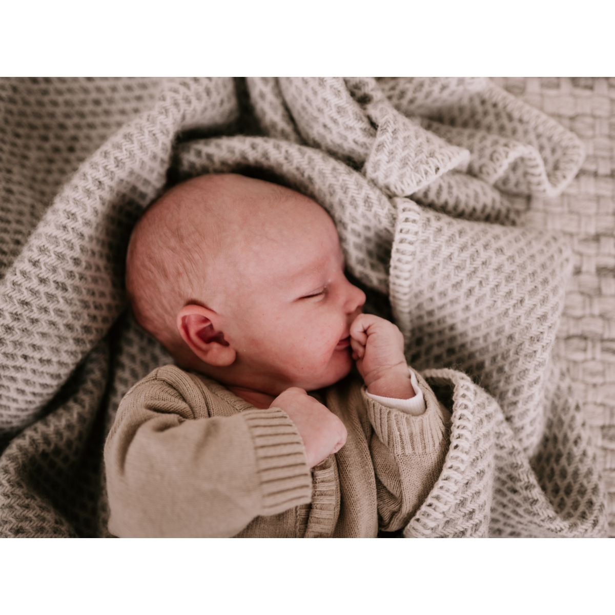 Pure Baby Love Wiegdeken wol - Grijs foto 2