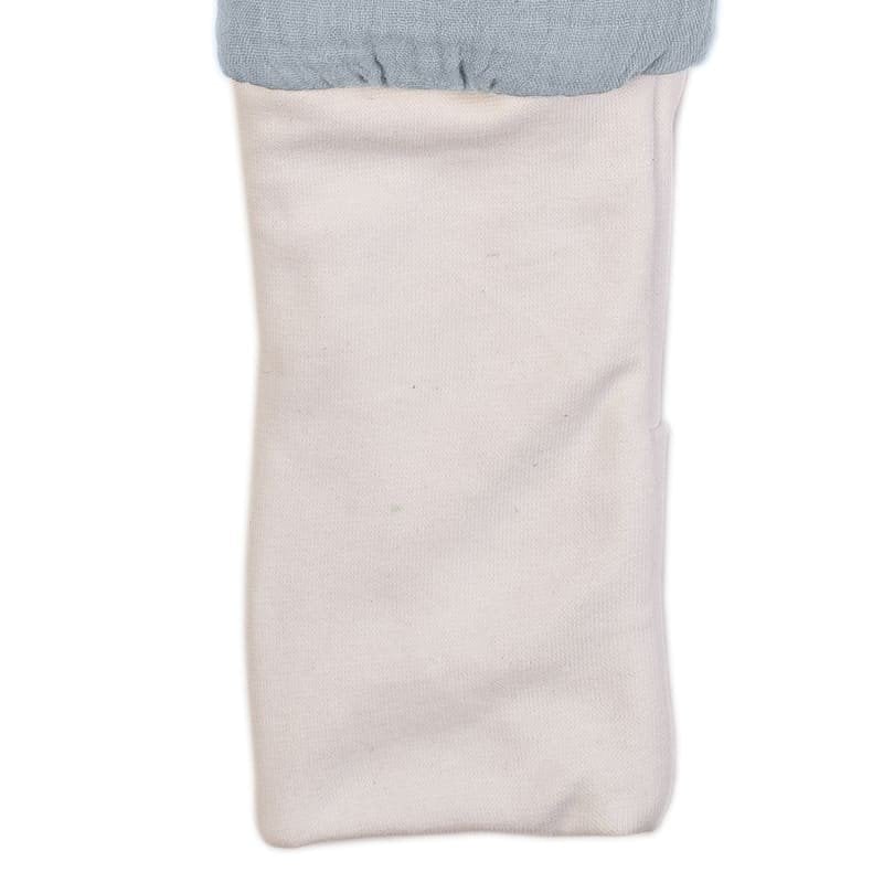 Hi Little One Dubbelzijdige slaapzak met poten TOG 1,5 BIO mousseline SLIM BAG BABY BLAUW/JEANS M foto 5