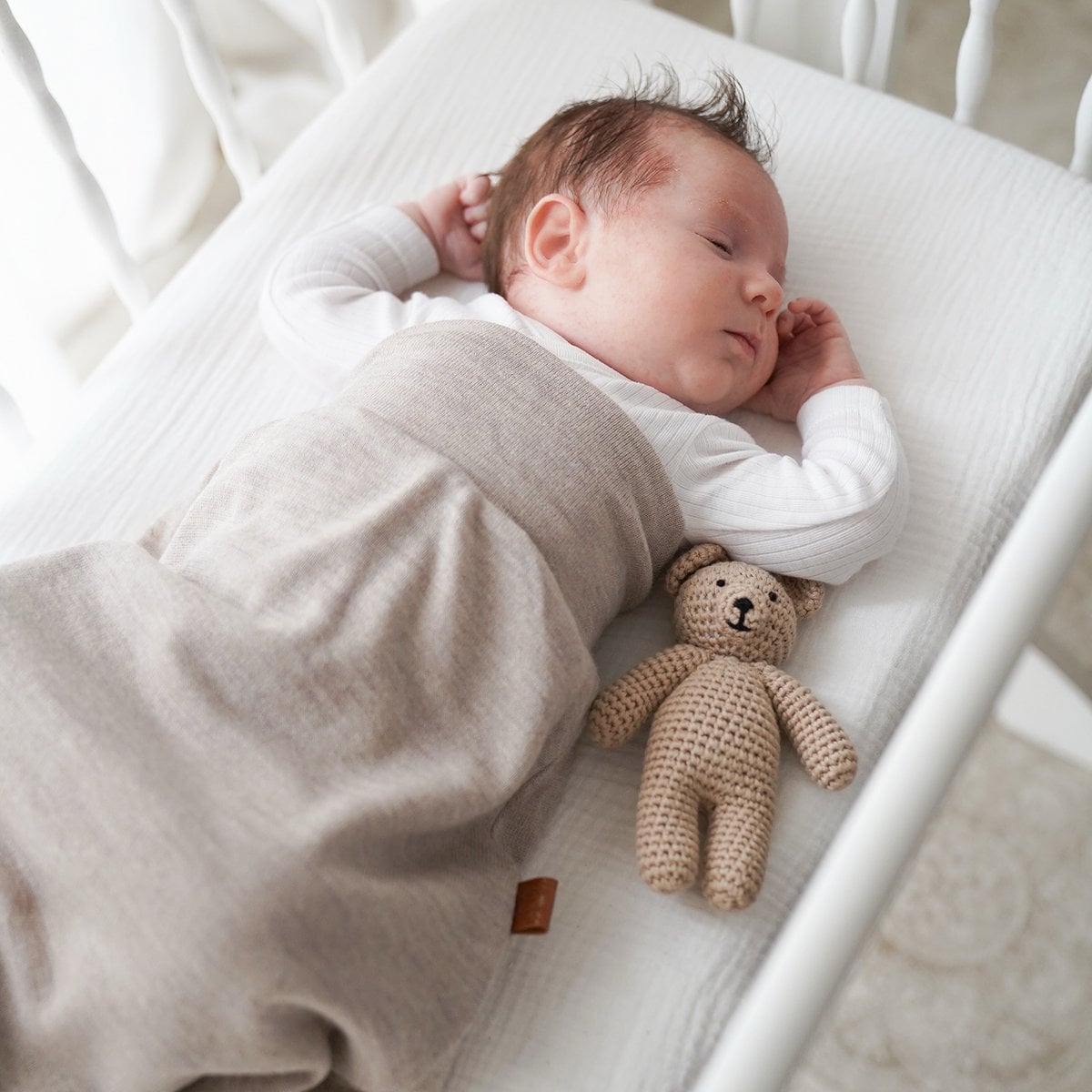 Maylily Merino babyslaapzak - taupe foto 2