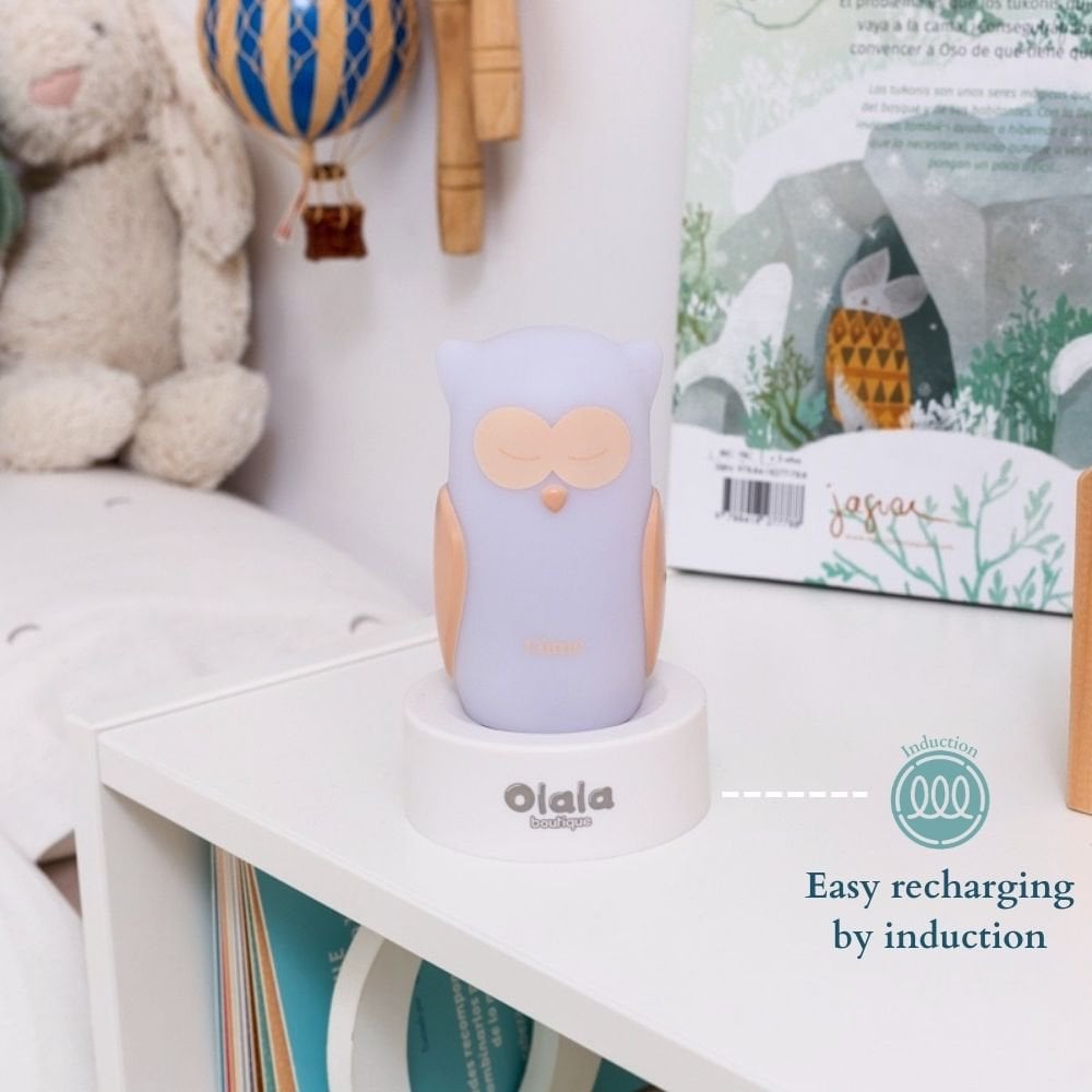 Olala Boutique Nachtlampje - Chouette Côme - inductie opladen - wit foto 2