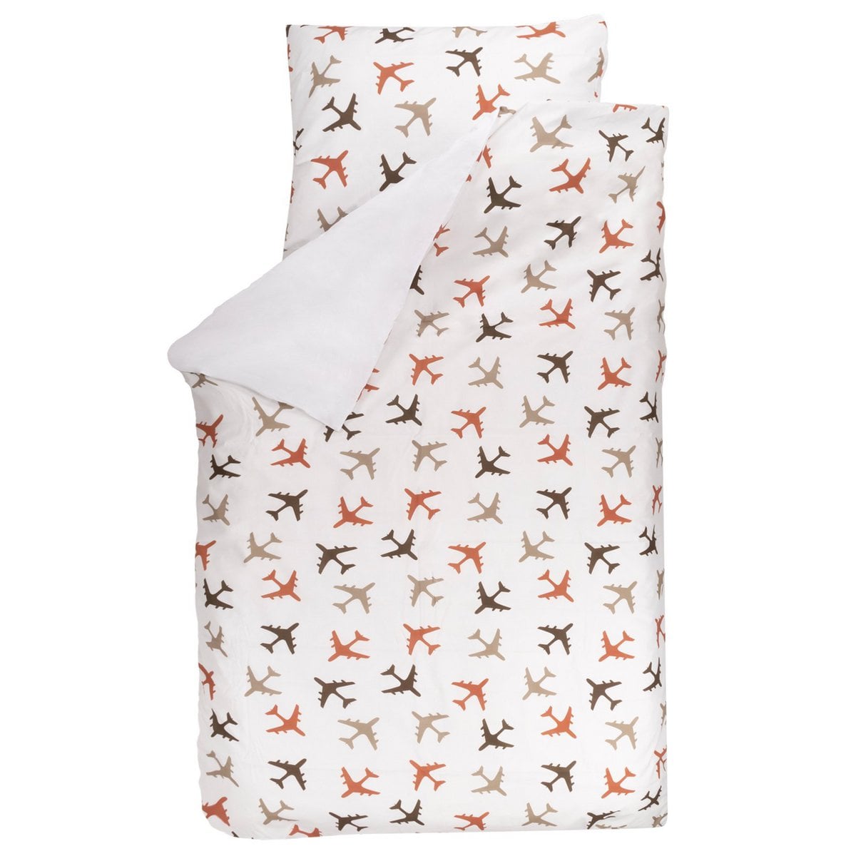 BINK Bedding Dekbedovertrek Planes choco 120x150