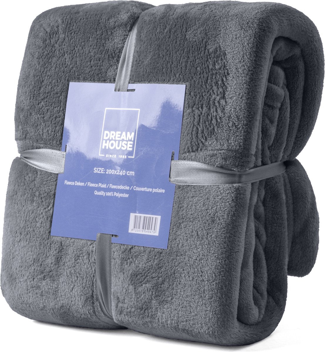 PLAID DH Fleece Anthracite 150x200