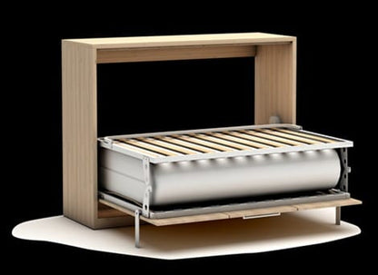 Opklapbed maat 150 x 200, verticaal, in wit of houtkleur