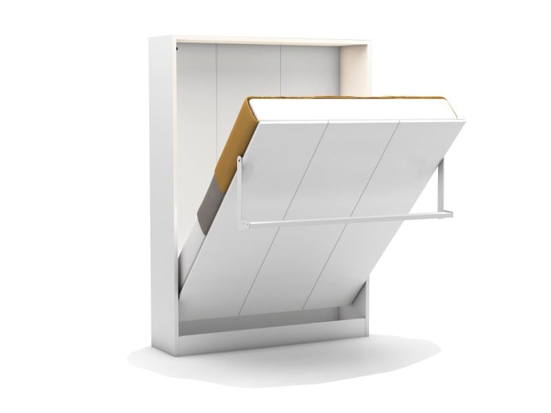 Bedkast maat 150 x 200, verticaal, kleur wit, antraciet en taupe