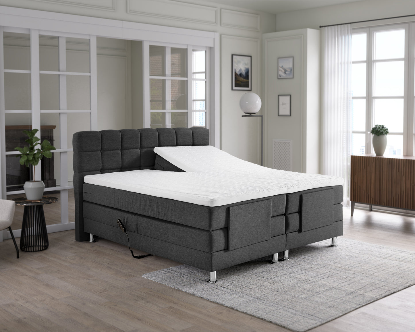 Dreamhouse Elektrische Boxspring Arizona Antraciet