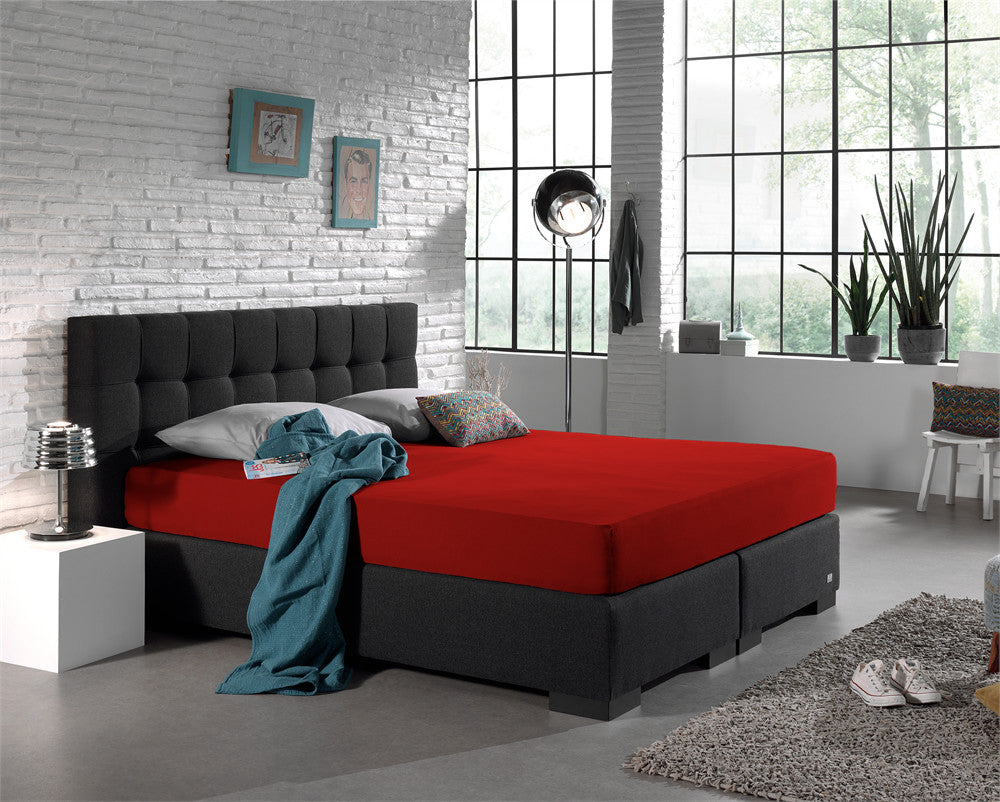 Dubbel Jersey 220 gr. Hoeslaken Rood