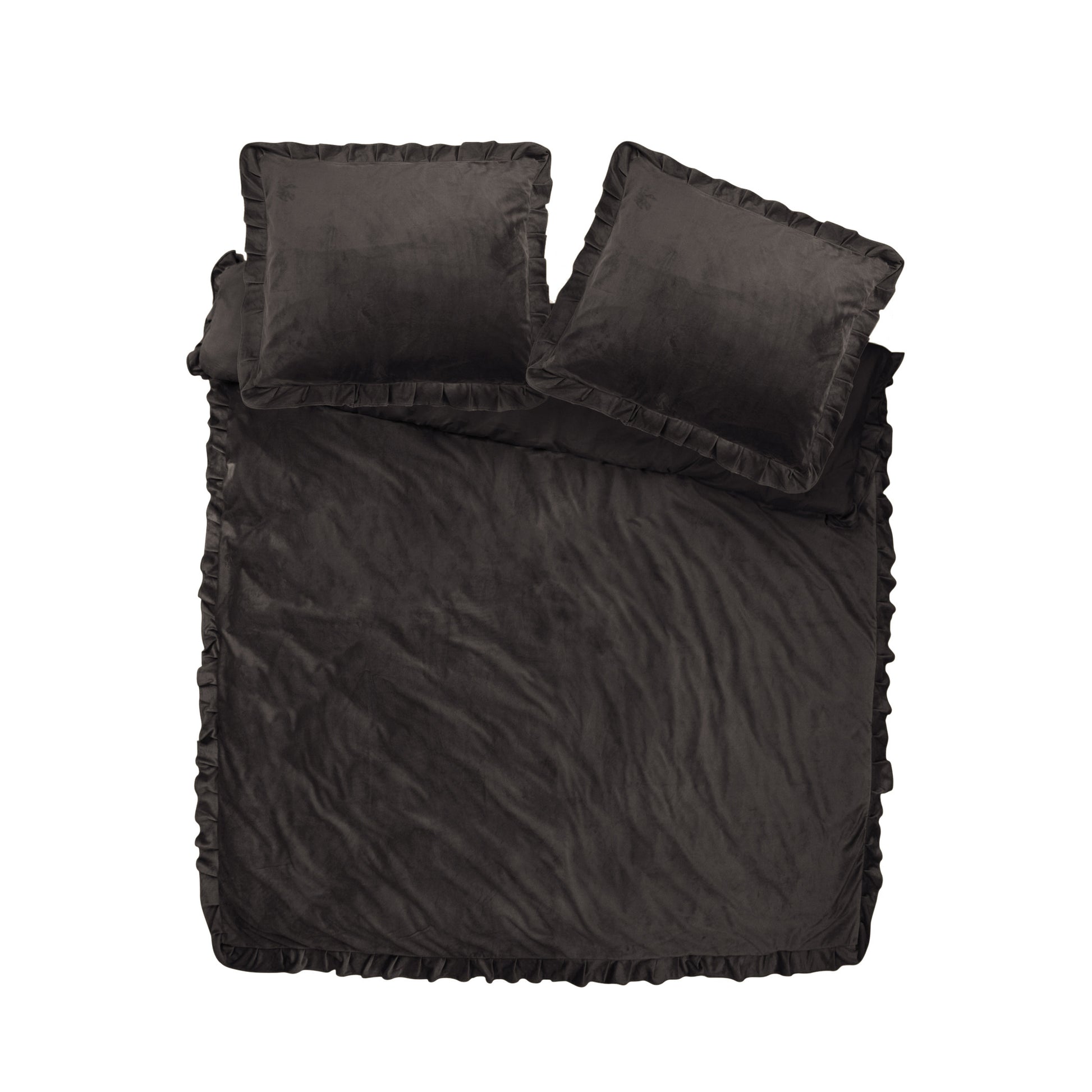 Velvet Ruffles Zwart